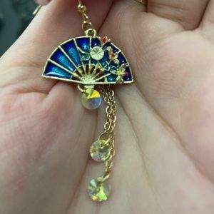 Sterling decorating fan earrings